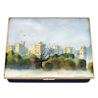 Halcyon Days HM King's Watercolours - Windsor Castle Leather-lined Enamel Box