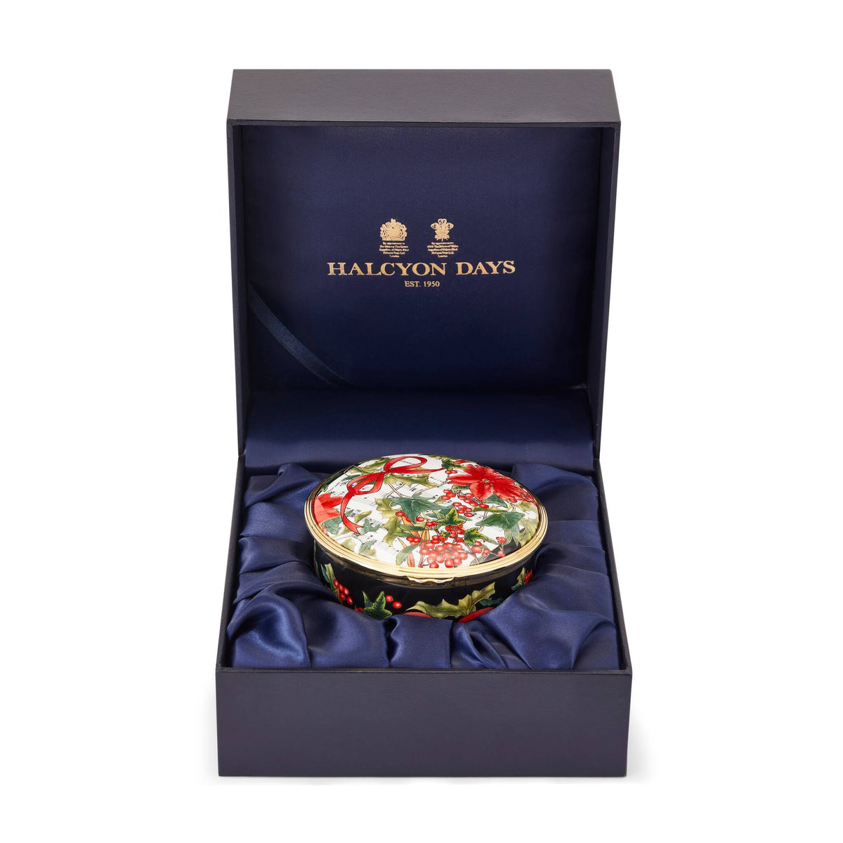 Halcyon Days "Holly & the Ivy" Enamel Musical Box, alternate view