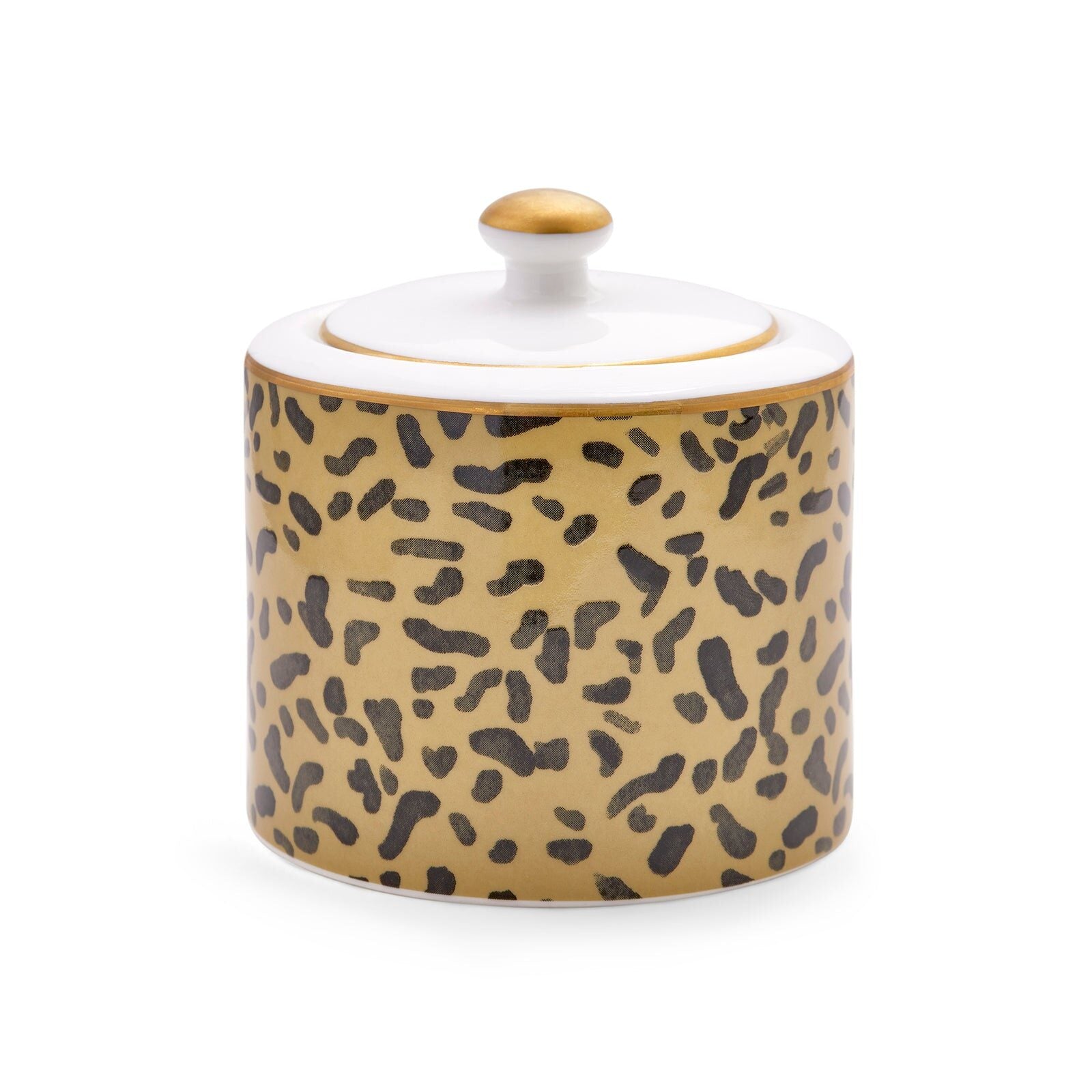 Halcyon Days Leopard Sugar Bowl