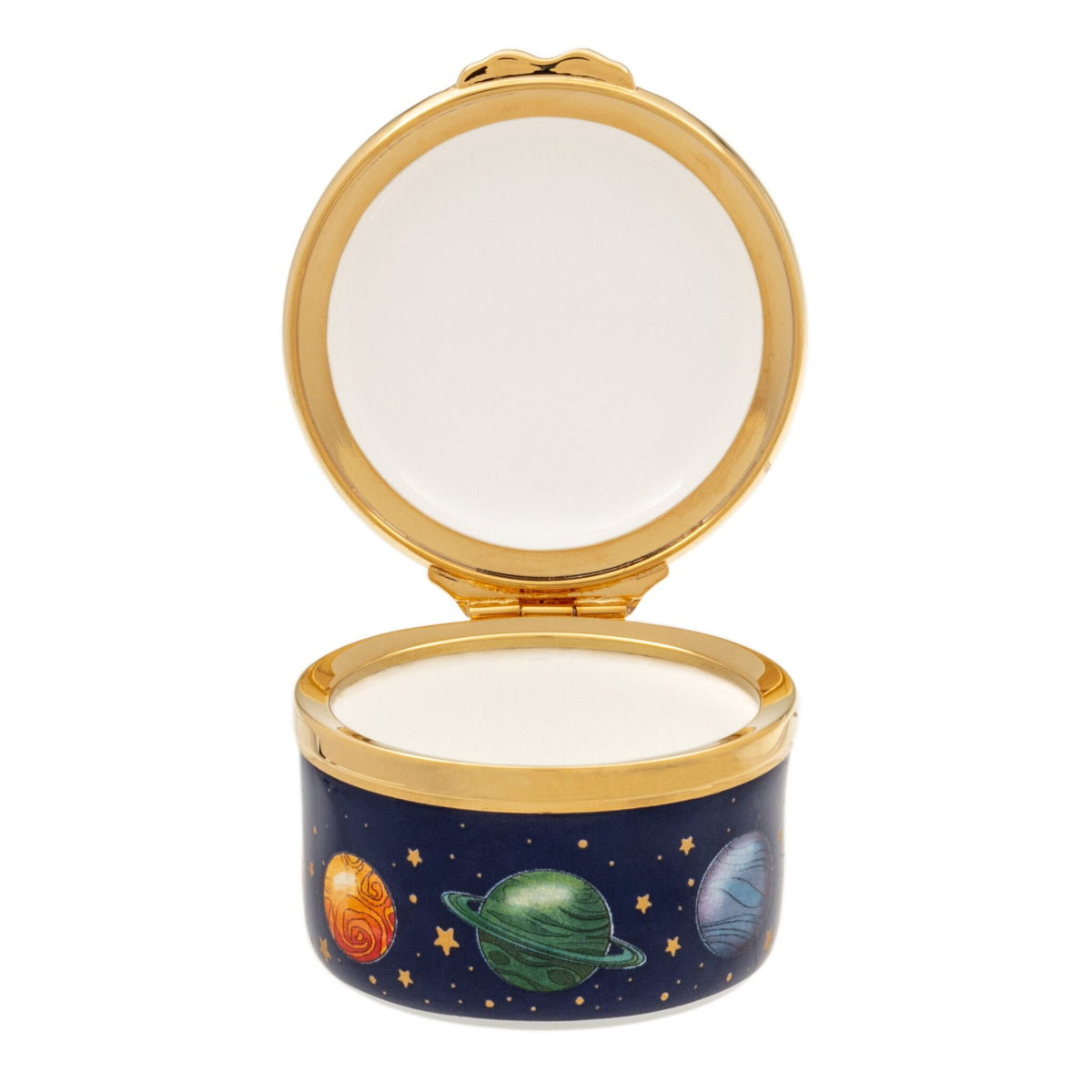 Halcyon Days "Love Makes the World Go Round" Enamel Box - Personalised, alternate view