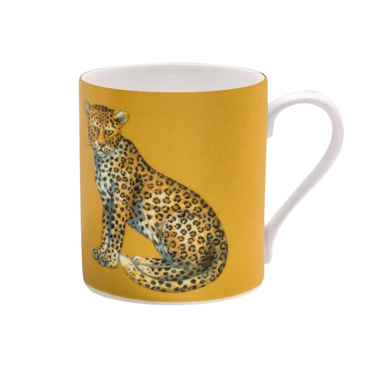 Halcyon Days Magnificent Wildlife Leopard - Mug Set in Gold, alternate view