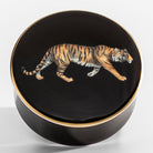 Halcyon Days Magnificent Wildlife Tiger - Trinket Box in Black
