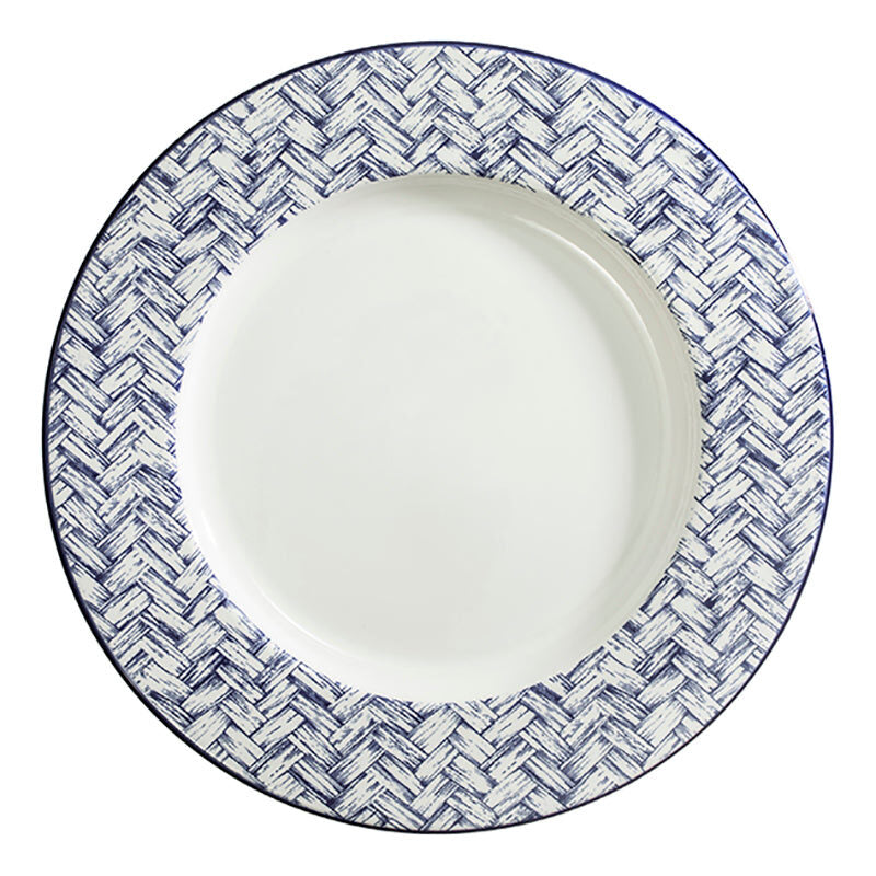 Halcyon Days Marguerite Basket Weave Blue 8" Plate