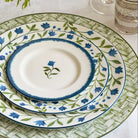 Halcyon Days Marguerite Basket Weave Green 10" Plate By Nina Campbell, alternate view