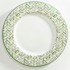 Halcyon Days Marguerite Basket Weave Green 8" Plate By Nina Campbell