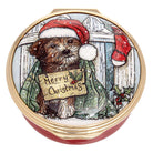 Halcyon Days Merry Christmas Puppy Enamel Box, alternate view