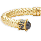 Halcyon Days Minoan Hinged Bangle in Black & Gold Women's Fine Bangle Bracelet, alternate view