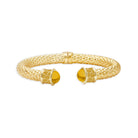 Halcyon Days Minoan Hinged Bangle in Citrine & Gold Women's Fine Bangle Bracelet