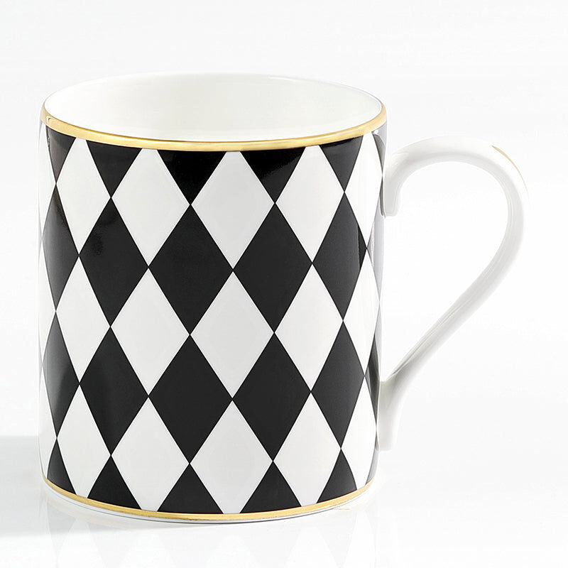 Halcyon Days Parterre Black - Fine Bone China Mug