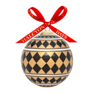 Halcyon Days Parterre Black & Gold 3" Bauble Christmas Ornament