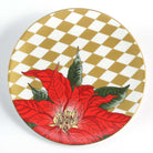Halcyon Days Parterre Gold with Poinsettia 8" Coupe Plate