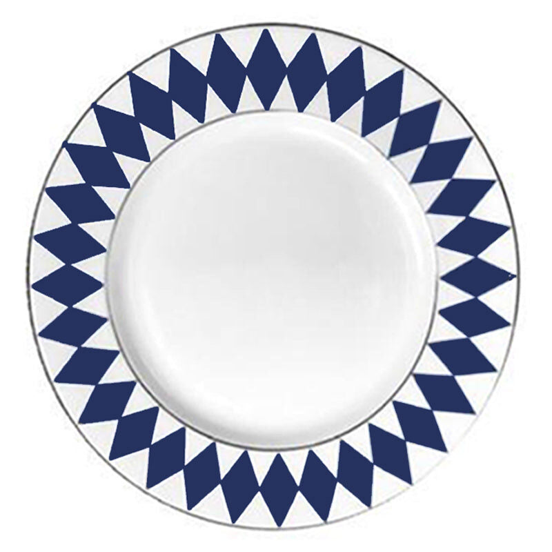 Halcyon Days Parterre Midnight - Fine Bone China Charger Plate