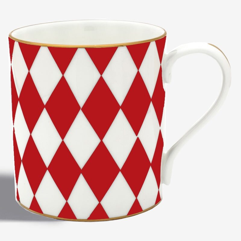 Halcyon Days Parterre Red - Fine Bone China Mug, alternate view