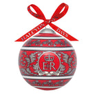 Halcyon Days Platinum Jubilee Red 4" Bauble Christmas Ornament