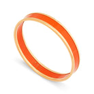 Halcyon Days Preppy Push-On Enamel Bangle in Orange & Gold, alternate view