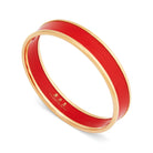 Halcyon Days Preppy Push-On Enamel Bangle in Red & Gold, alternate view