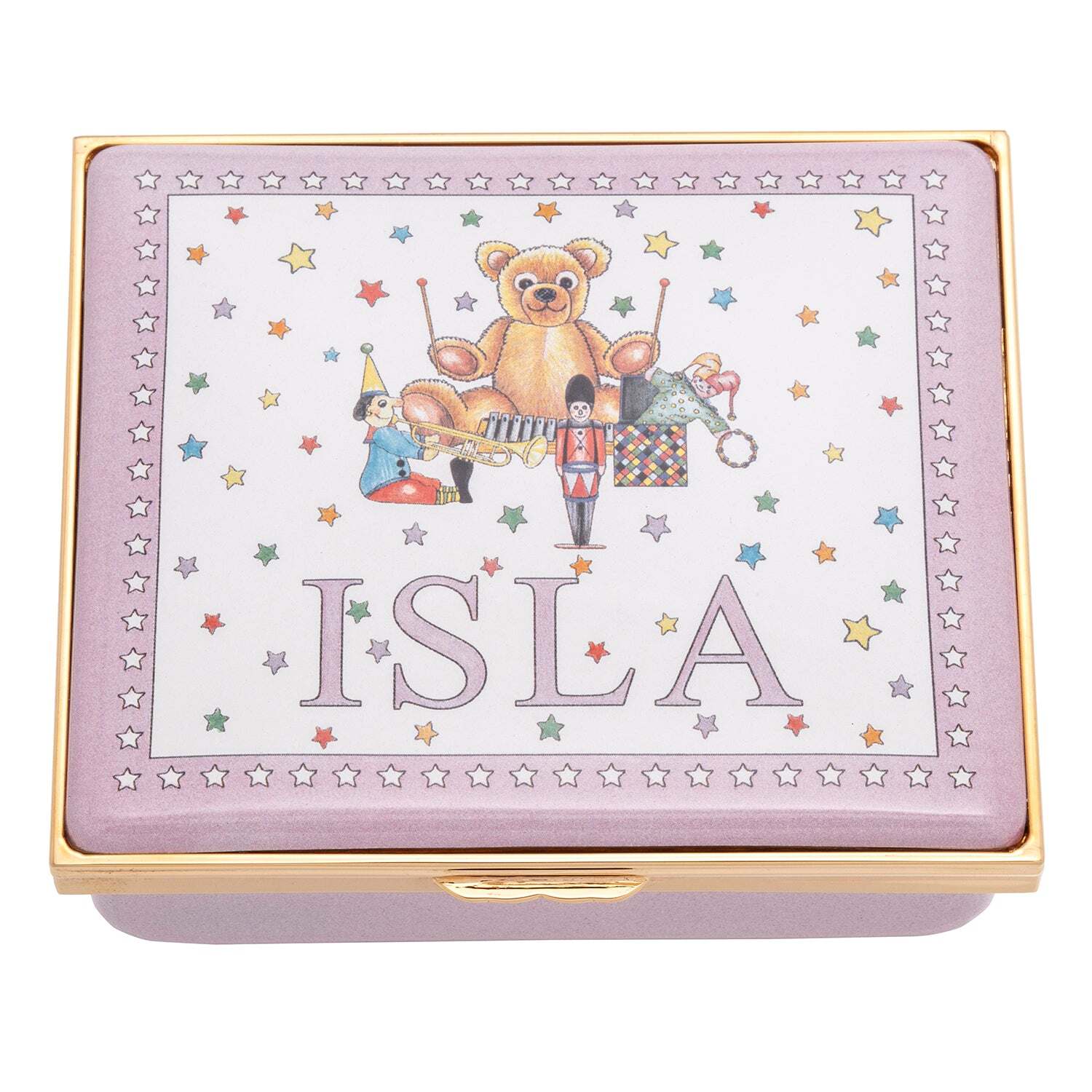 Halcyon Days Prestige Newborn Enamel Box - Personalised — Light Pink