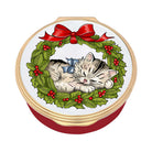 Halcyon Days Pussycat Wreath - Enamel Box