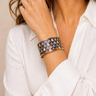 Halcyon Days Racing Silks - Enamel Cuff Bangle, alternate view