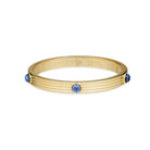 Halcyon Days Ribbed Cabochon Push-on Bangle in Forget-Me-Not Blue Women's Fine Bangle Bracelet