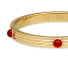 Halcyon Days Ribbed Cabochon Push-on Bangle in Ruby Women's Fine Bangle Bracelet, alternate view