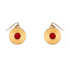 Halcyon Days Salamander Cabochon Earrings in Ruby & Gold