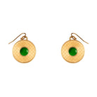Halcyon Days Salamander Cabochon Emerald & Gold Earrings