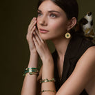 Halcyon Days Salamander Cabochon Emerald & Gold Necklace, alternate view