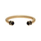 Halcyon Days Salamander Torque Bangle in Black & Gold Women's Fine Bangle Bracelet