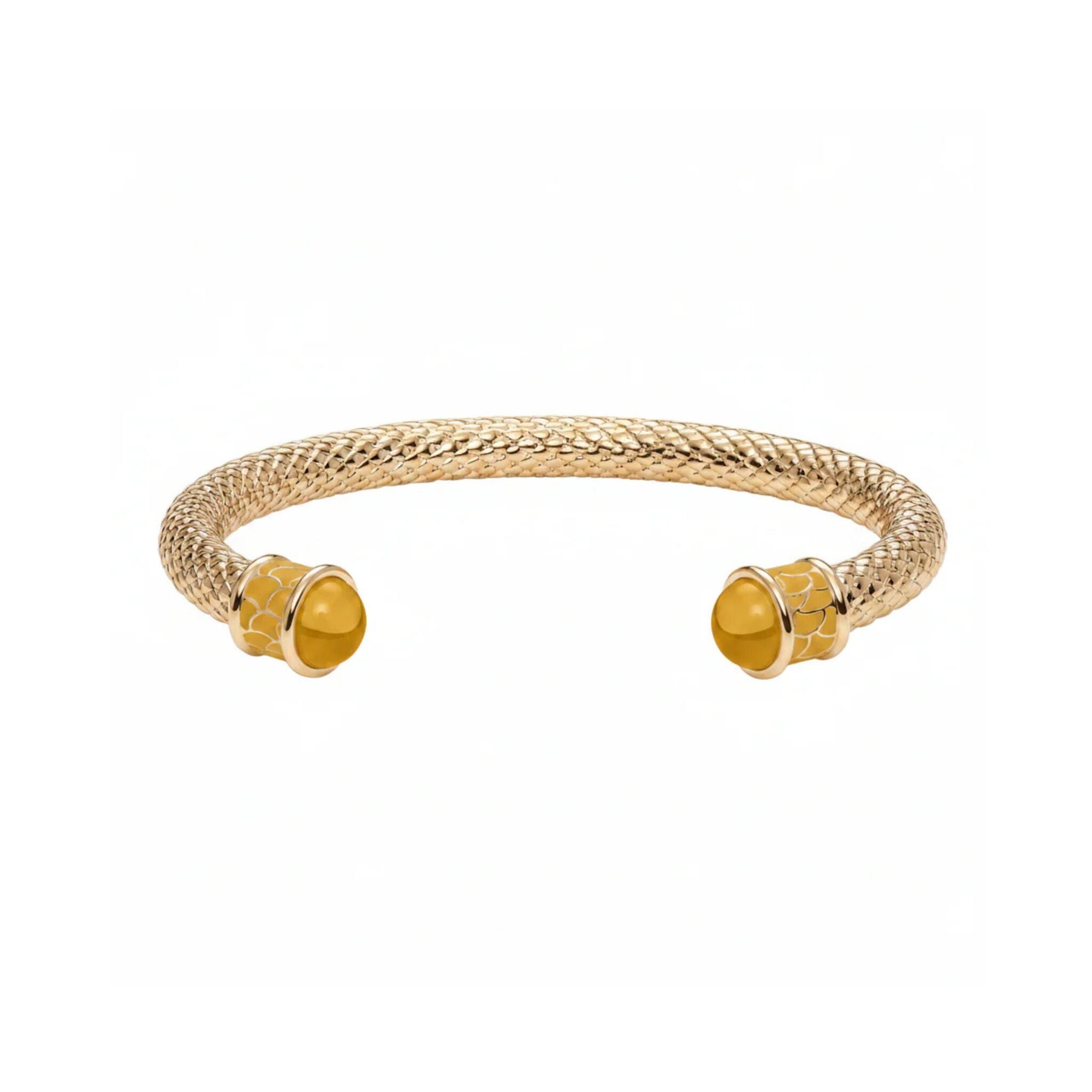 Halcyon Days Salamander Torque Bangle in Citrine & Gold Women's Fine Bangle Bracelet