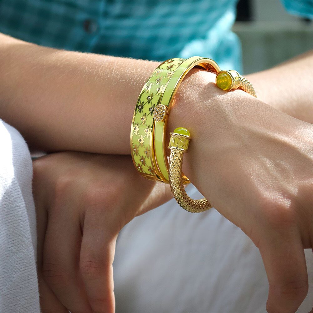 Halcyon Days Salamander Torque Bangle in Citrine & Gold Women's Fine Bangle Bracelet, alternate view