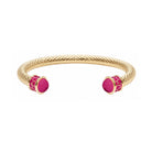Halcyon Days Salamander Torque Bangle in Pink Tourmaline & Gold Women's Fine Bangle Bracelet