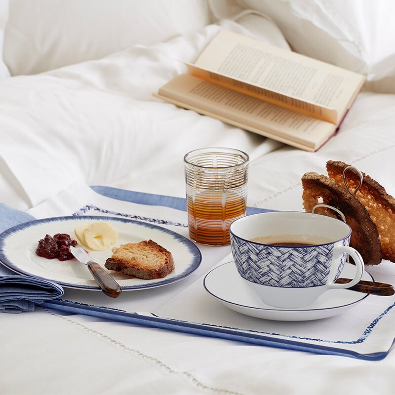 Halcyon Days Serengeti Basket Weave Breakfast Cup & Saucer Tea Set, alternate view