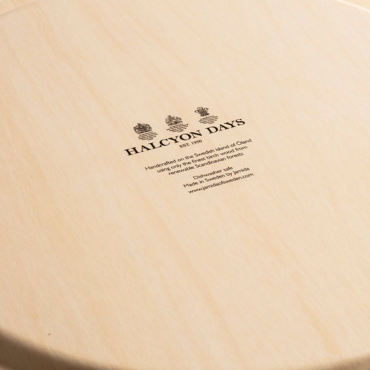 Halcyon Days Serengeti Round Birchwood Tray, alternate view