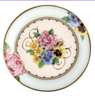 Halcyon Days Shell Garden Floral Blue Coaster