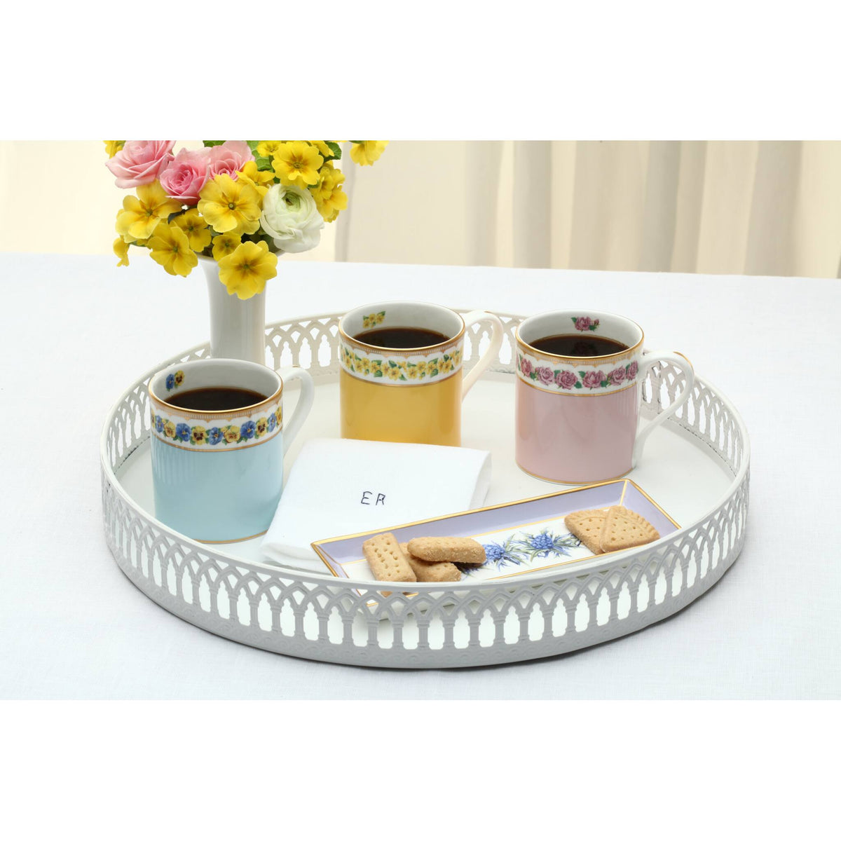 Halcyon Days Shell Garden Floral Primula Mug, alternate view