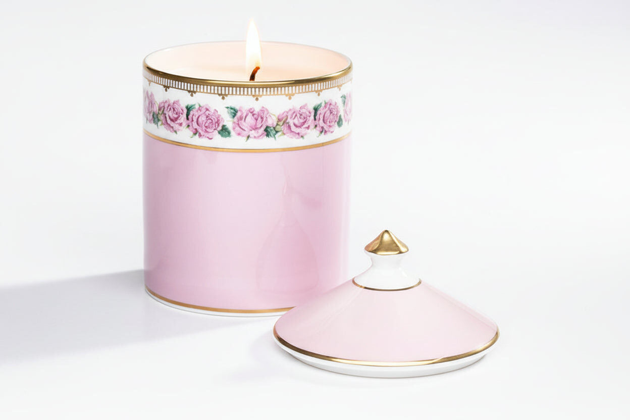 Halcyon Days Shell Garden Rose Scented Lidded Candle