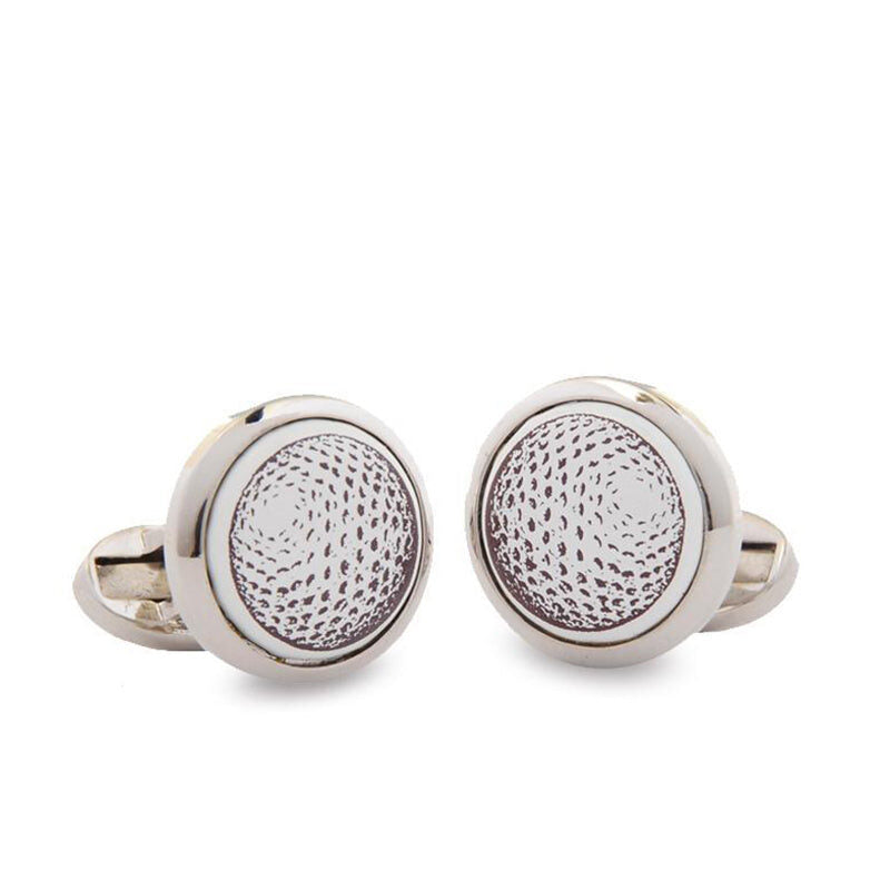 Halcyon Days Silver Golf Ball Cufflinks