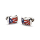 Halcyon Days Silver Stars & Stripes Cufflinks
