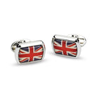 Halcyon Days Silver Union Jack Cufflinks