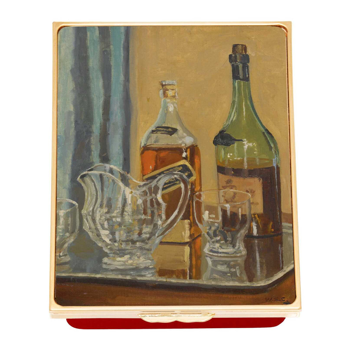 Halcyon Days Sir Winston Churchill 'Jugs and Bottles' Enamel Box