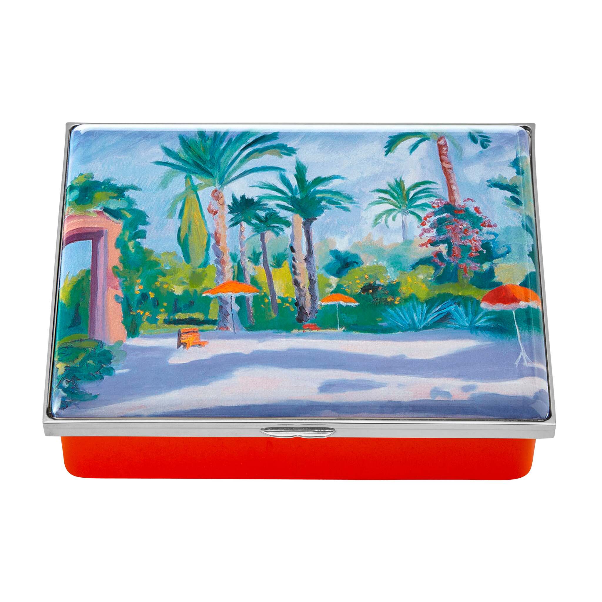 Halcyon Days Sir Winston Churchill "The Garden At the Mamounia Hotel" Enamel Box