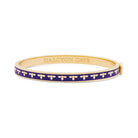 Halcyon Days Skinny Bee Cobalt & Gold Bangle Women's Fine Bangle Bracelet