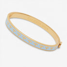 Halcyon Days Skinny Bee Forget-me-Not & Gold Bangle Women's Fine Bangle Bracelet, alternate view