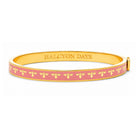 Halcyon Days Skinny Bee Hinged Bangle in Pale Pink & Gold Women's Fine Bangle Bracelet