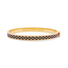 Halcyon Days Skinny Salamander Hinged Bangle in Black & Gold Women's Fine Bangle Bracelet