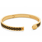 Halcyon Days Skinny Salamander Hinged Bangle in Black & Gold, alternate view