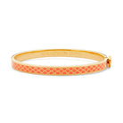 Halcyon Days Skinny Salamander Hinged Bangle in Orange & Gold Women's Fine Bangle Bracelet