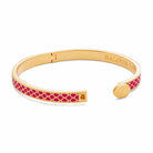 Halcyon Days Skinny Salamander Hinged Bangle in Pink Tourmaline & Gold, alternate view