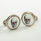 Halcyon Days Skull Silver Cufflinks